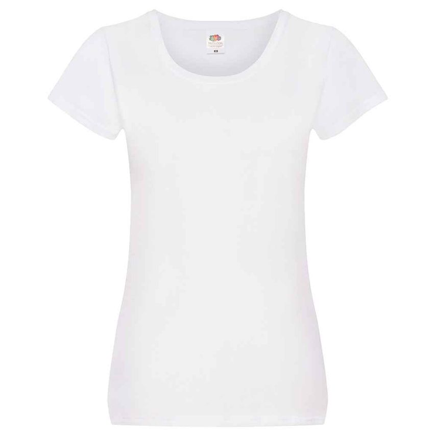 Fruit Of The Loom Lady Fit Original T-Shirt Ladies White - SS712 WHI S