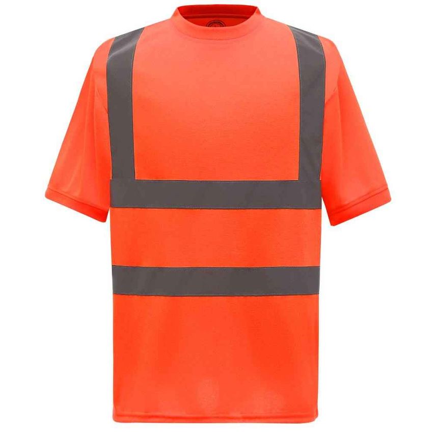 YOKO Hi-Vis Short Sleeve T-Shirt Mens Orange - YK010 ORA 6XL
