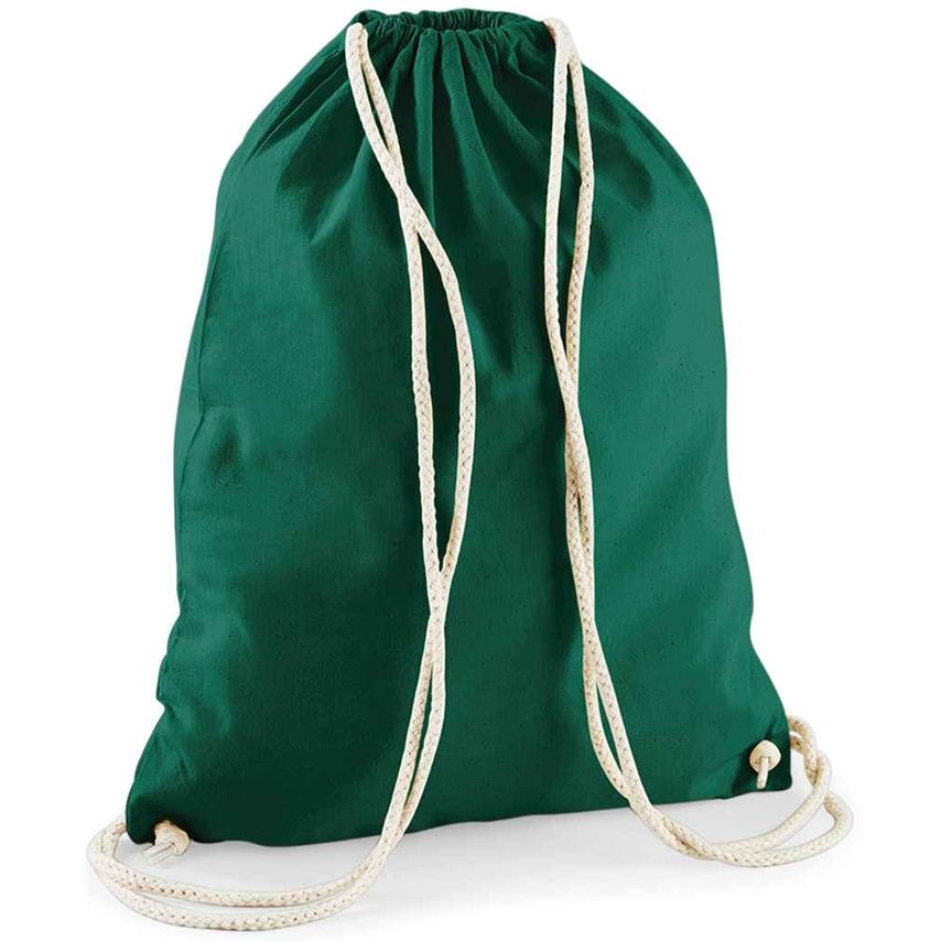 Westford Mill Cotton Gymsac Bottle Green - W110 BOT ONE