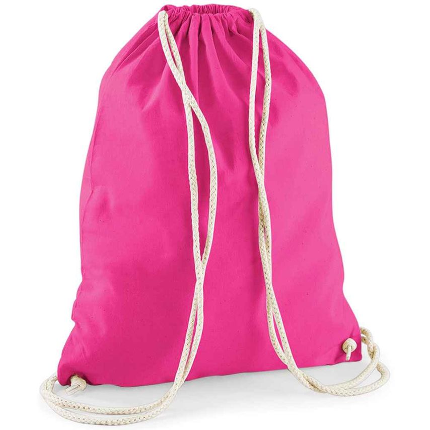 Westford Mill Cotton Gymsac Fuchsia - W110 FUS ONE