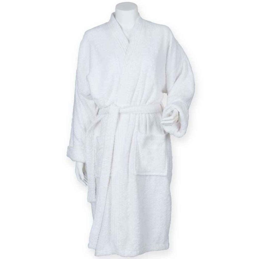 Towel City Kimono Towelling Robe Unisex White - TC21 WHI S/M