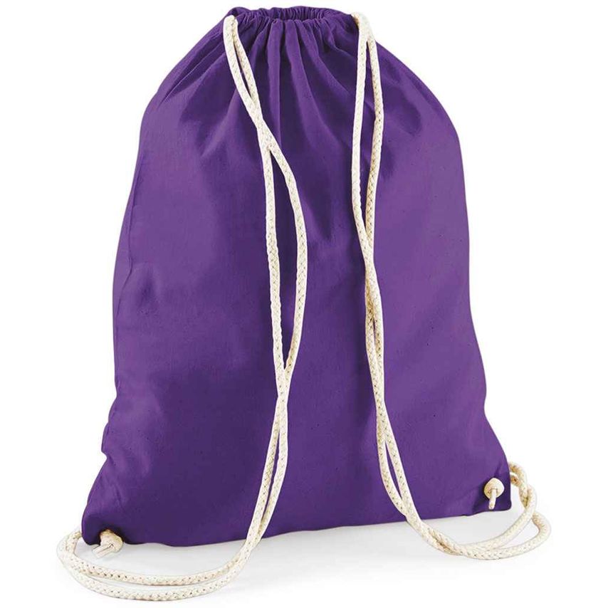 Westford Mill Cotton Gymsac Purple - W110 PUR ONE