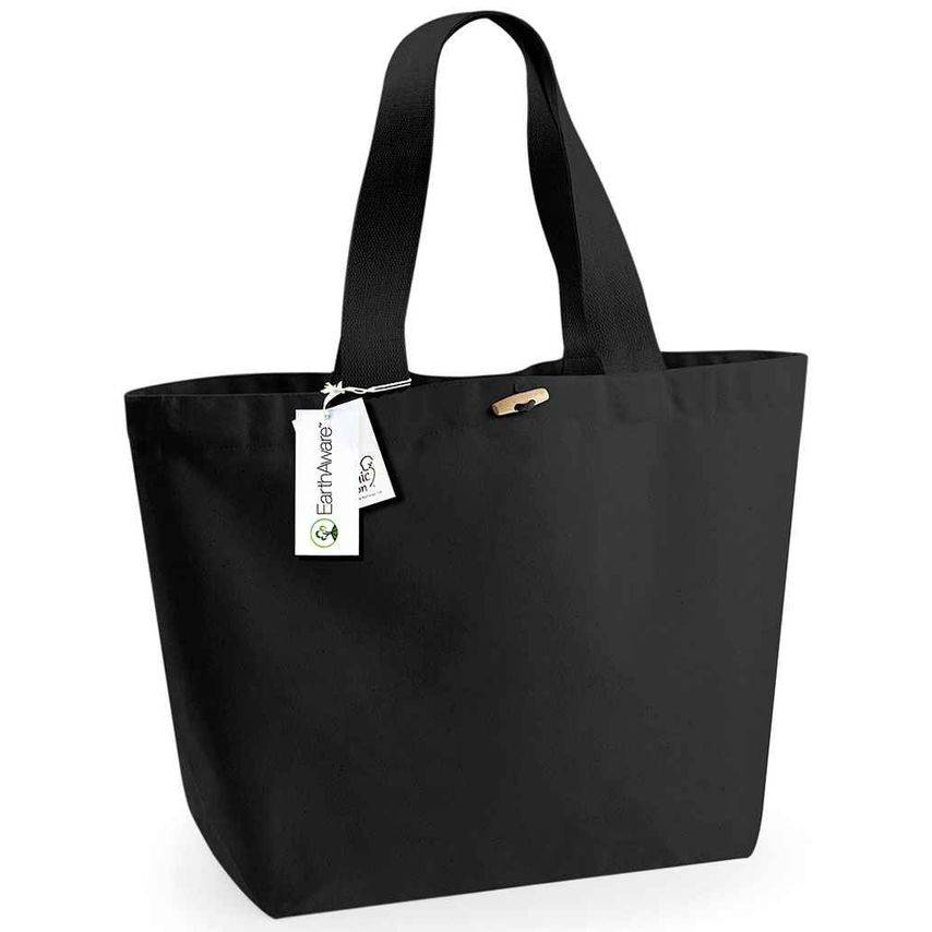 Westford Mill EarthAware Organic Marina Tote XL Bag Black W855 Black One