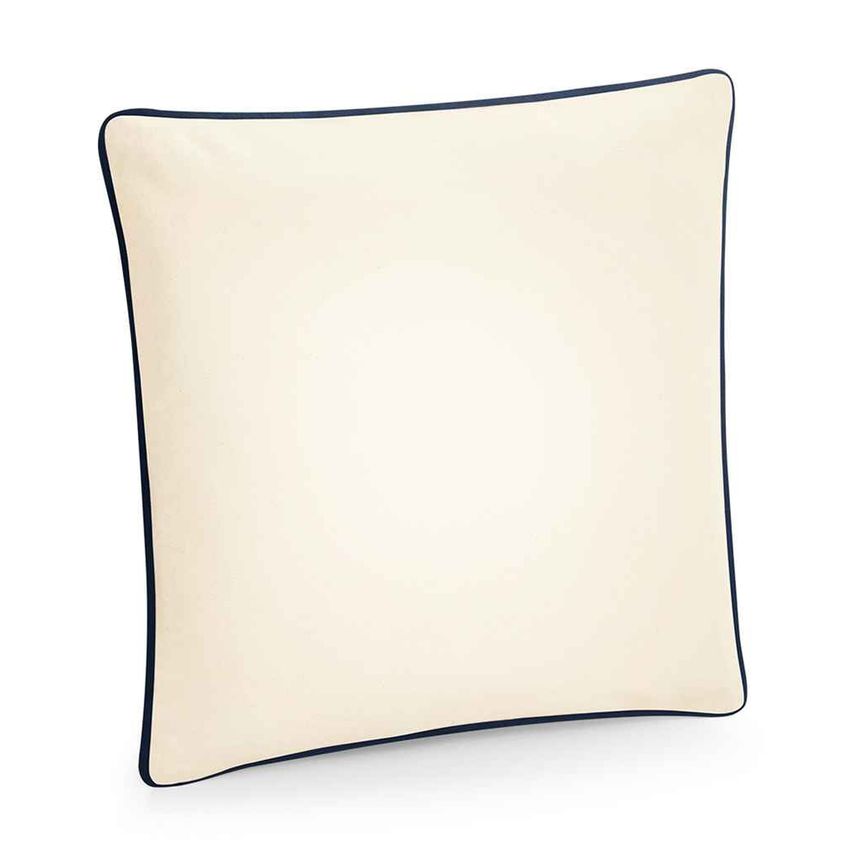 Westford Mill Fair Trade Piped Cushion Cover Natural/French Navy - W355 NT/FN ON
