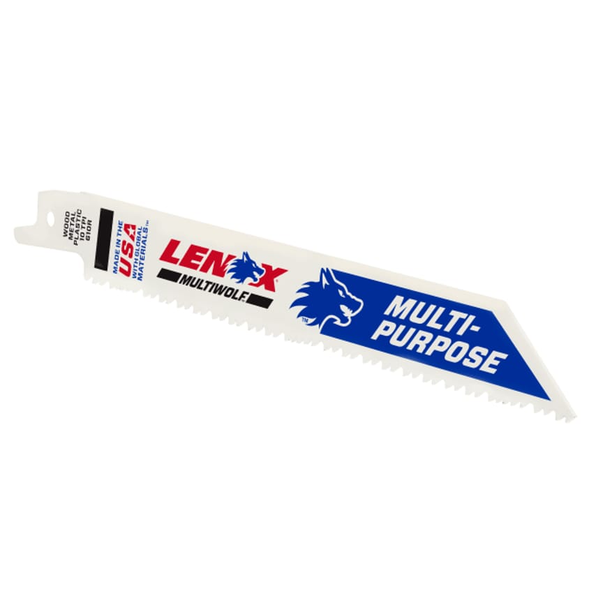 Lenox MultiWolf Wave Edge Reciprocating Saw Blade 152 x 19 x 0.9mm 10 TPI Pack 2