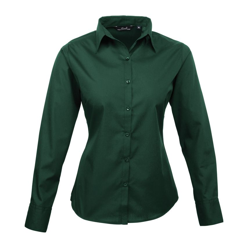 Premier Women's Poplin Long Sleeve Blouse Bottle 20