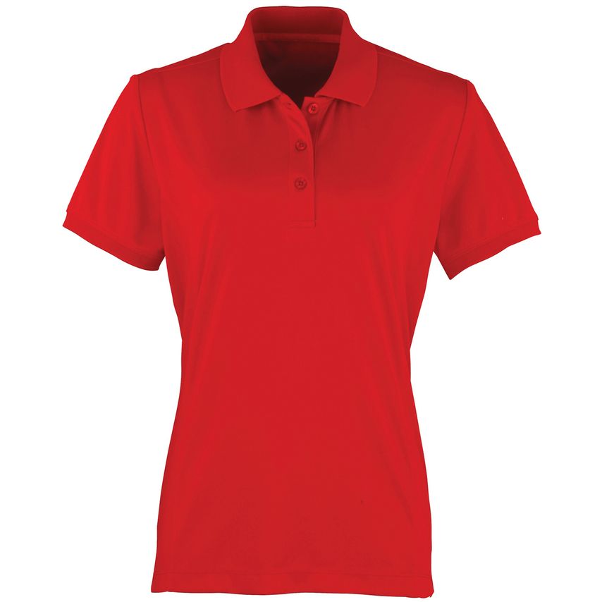 Premier Women's Coolchecker Piqu Polo Red M