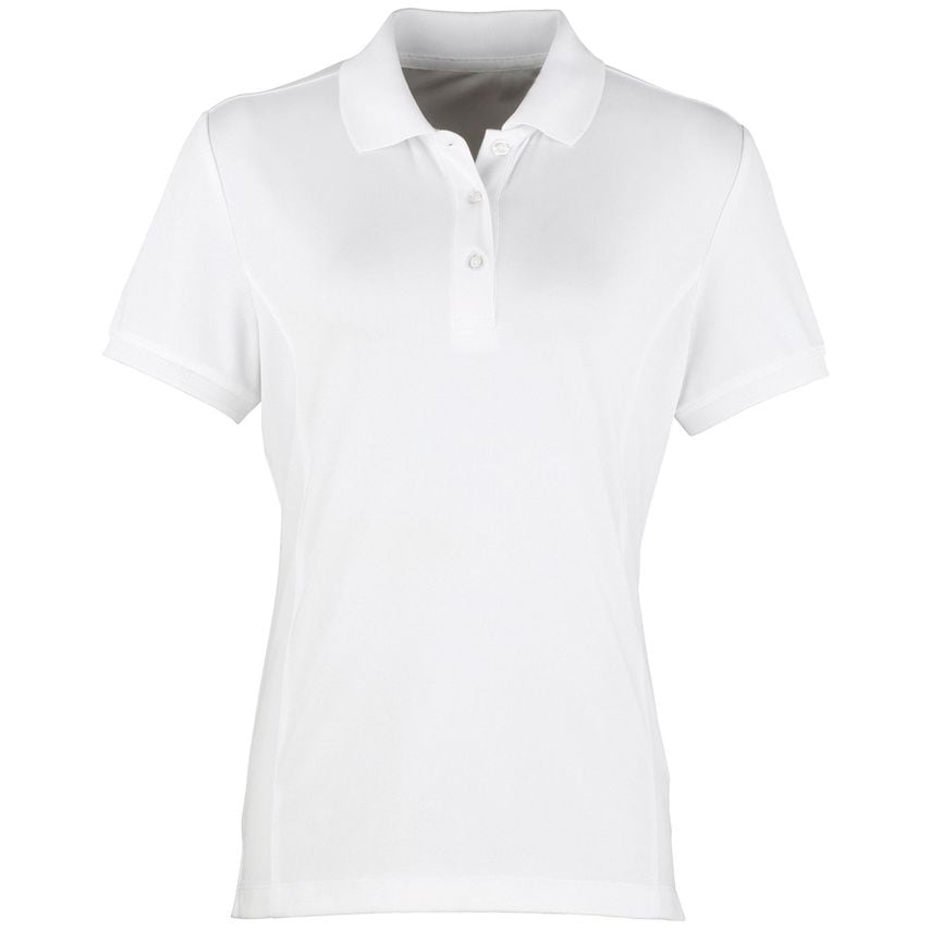 Premier Women's Coolchecker Piqu Polo White XL