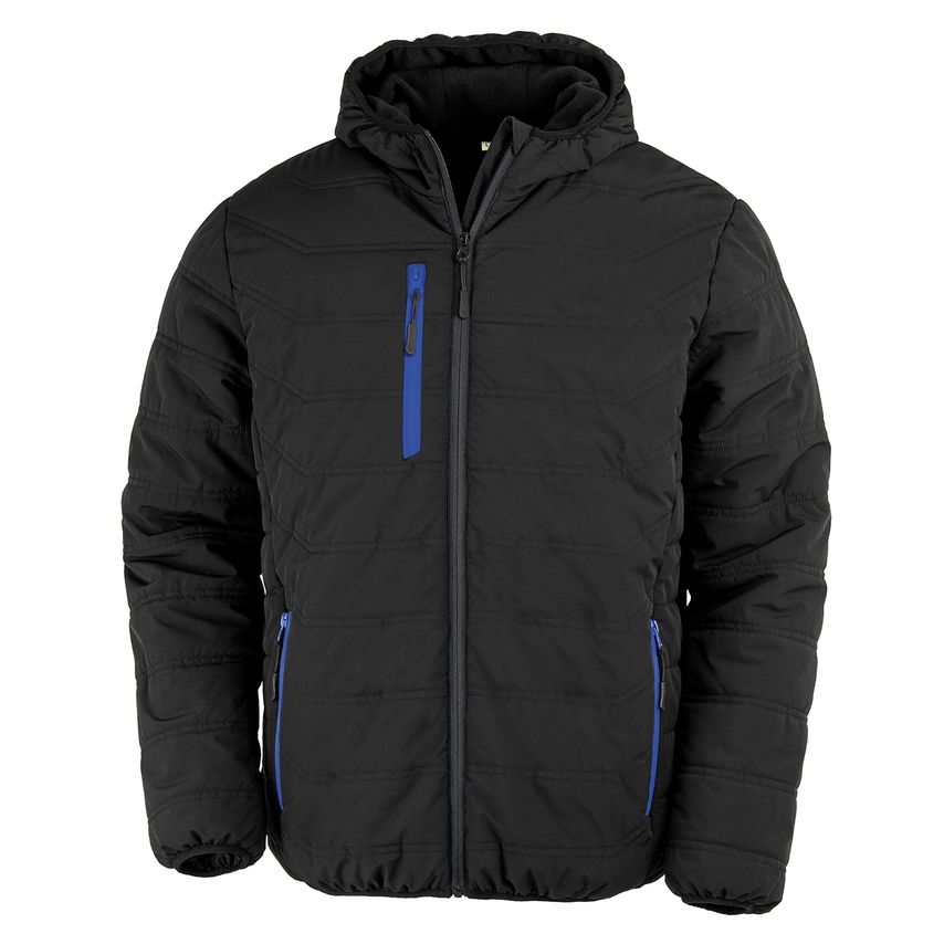 Result Recycled Compass Padded Winter Jacket Black/Royal 2XL
