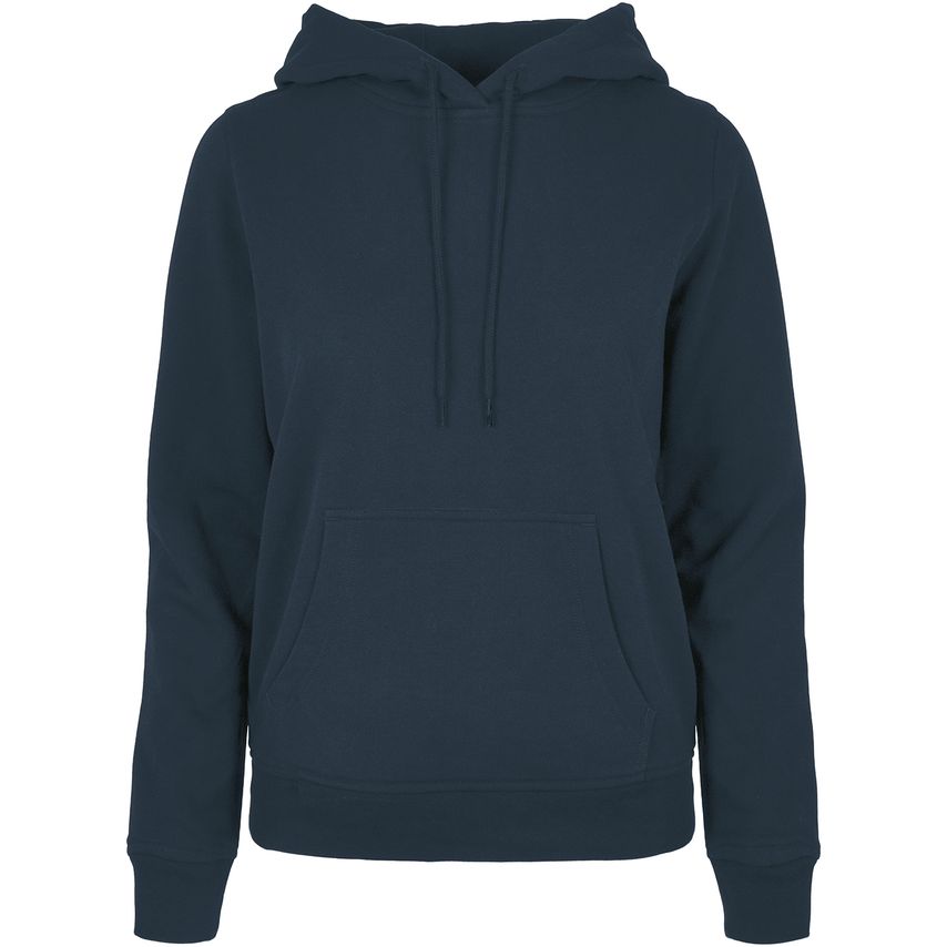 Build Your Brand Women's Basic Hoodie Navy 2XL