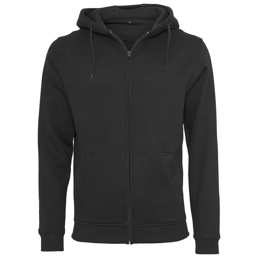Build Your Brand Heavy Zip Hoodie Black M