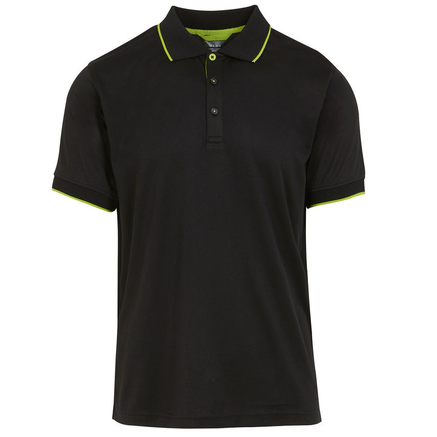 Regatta Professional Navigate Short Sleeve Polo Black/Lime L