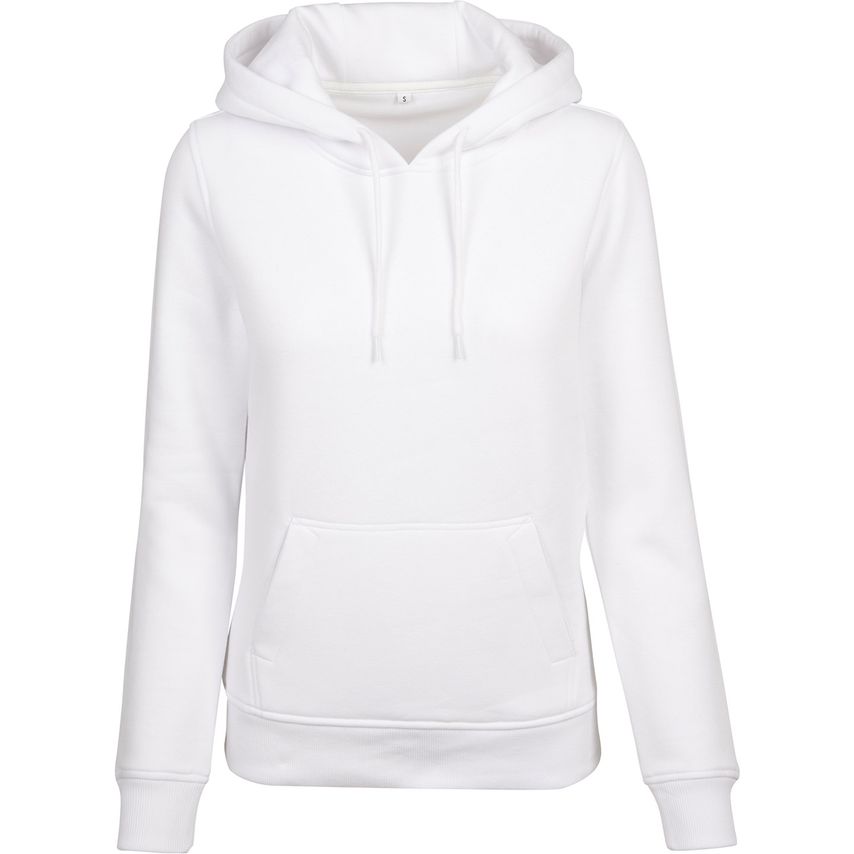 Build Your Brand Women's Heavy Hoodie White 3XL
