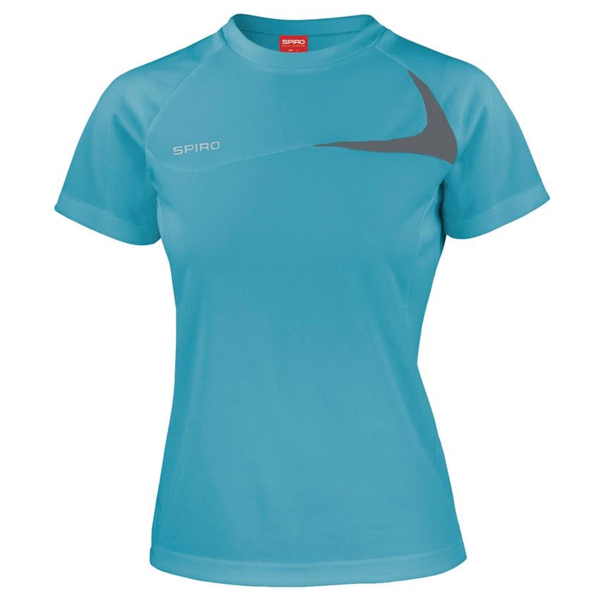 Spiro Women's Spiro Dash Training Shirt Aqua/Grey XS