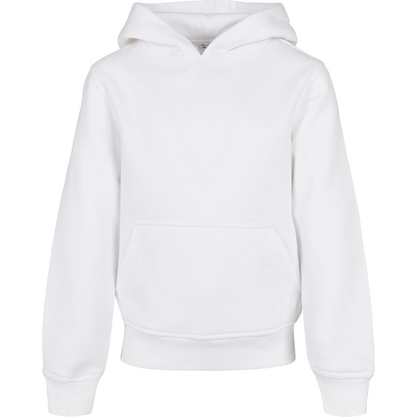 Build Your Brand Organic Kids Basic Hoodie White 45511