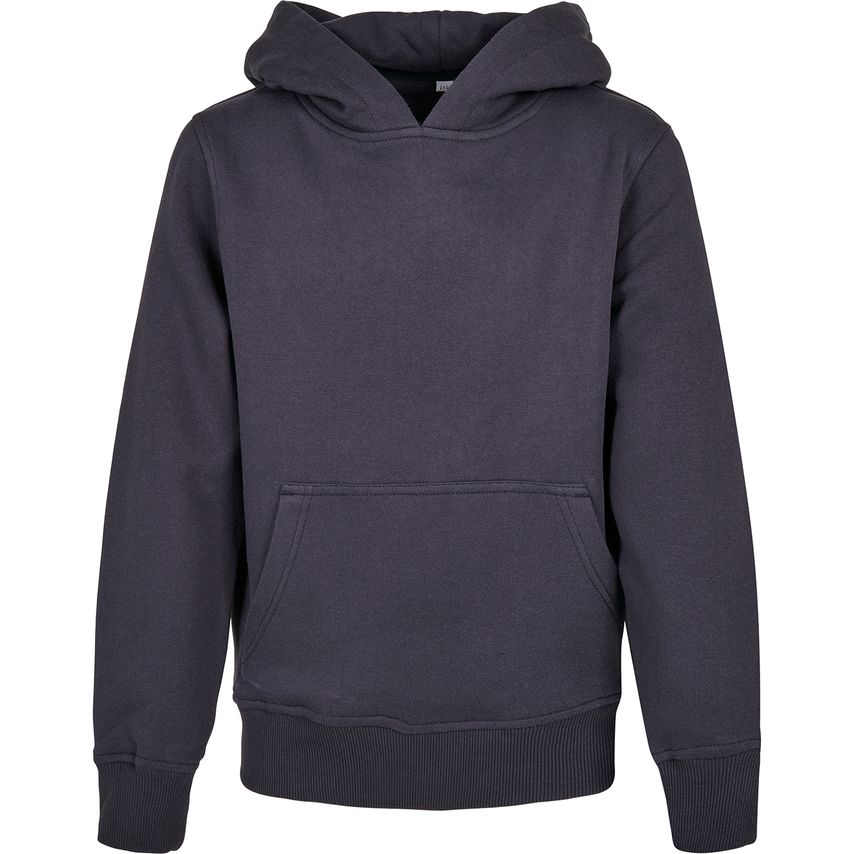 Build Your Brand Organic Kids Basic Hoodie Navy 13/14