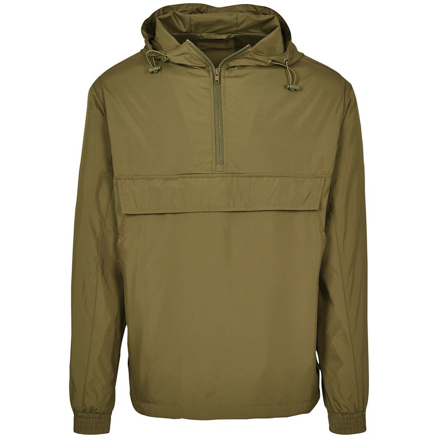 Build Your Brand Basic Pullover Jacket Olive 4XL