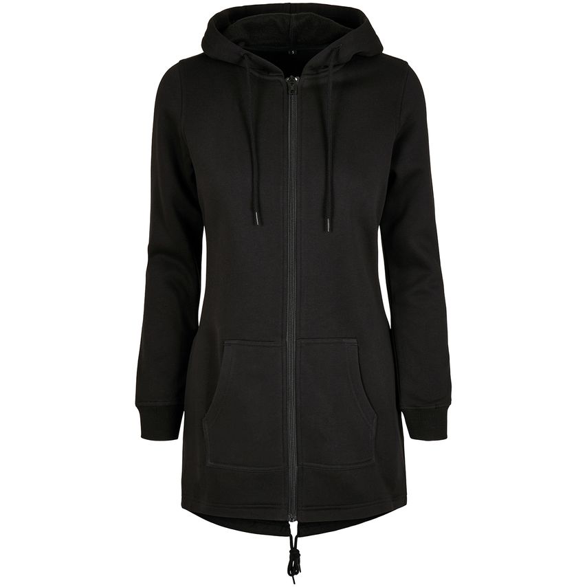 Build Your Brand Women's Sweat Parka Black 2XL