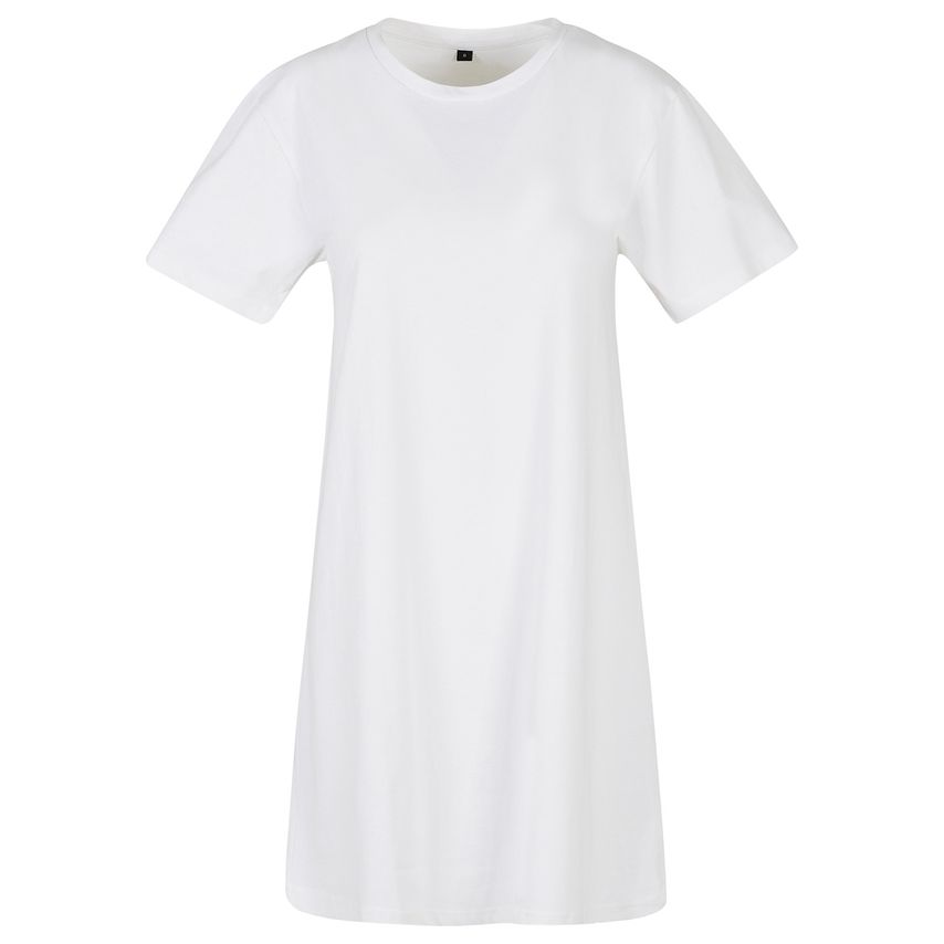 Build Your Brand Women S Tee Dress White 5XL