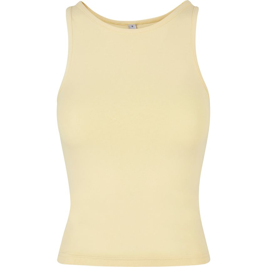 Build Your Brand Women S Racerback Top Soft Yellow XS