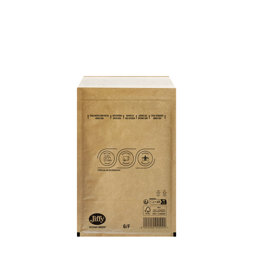 Jiffy Ocean Green Uncoated Bubble Mailer - Brown - OG3 - 220mm x 335mm Pack of 1