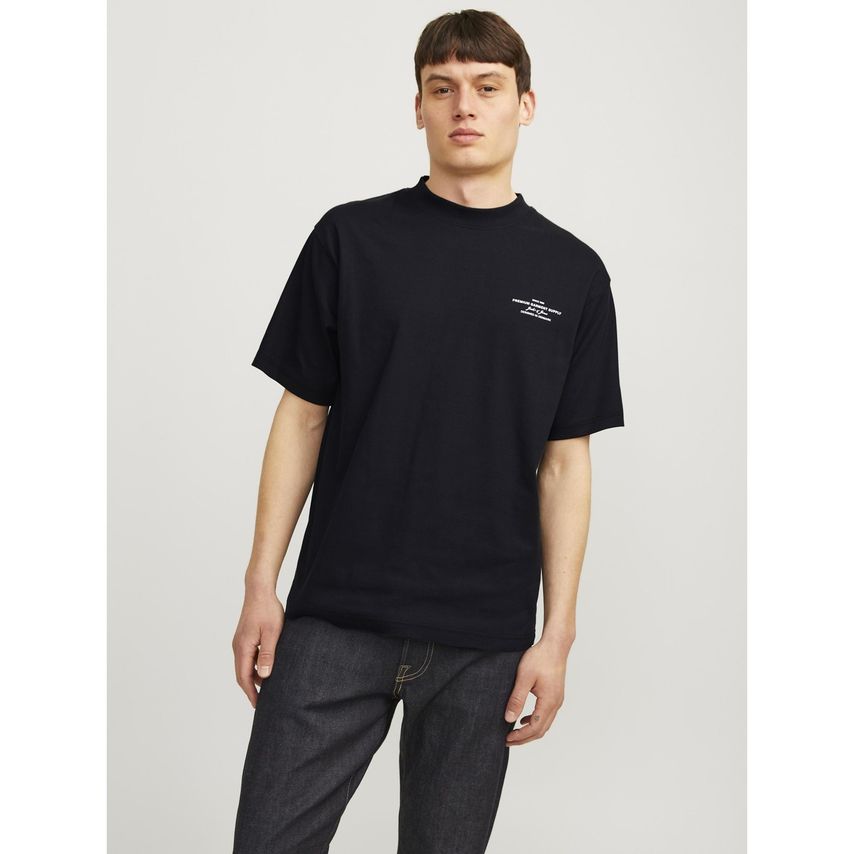 Jack & Jones Chad Branding Tee Shirt Black Size Large Male