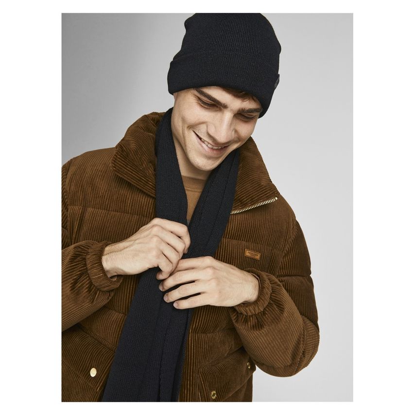 Jack & Jones Jolly Knit Gift Box Scarf Black Male