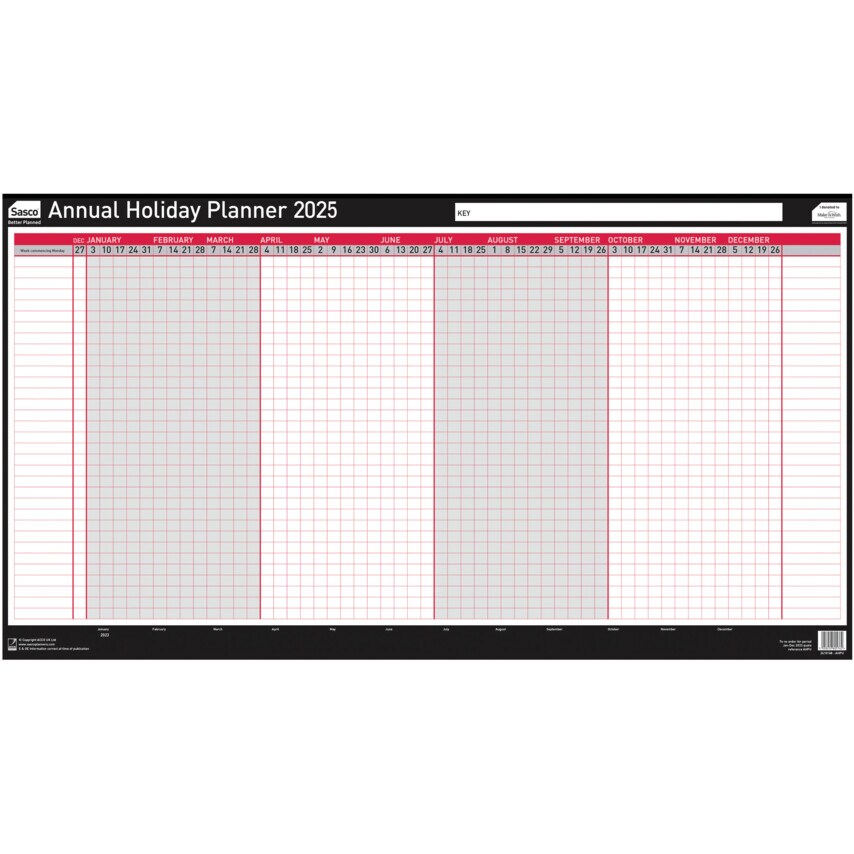 Annual Holiday Planner 2025