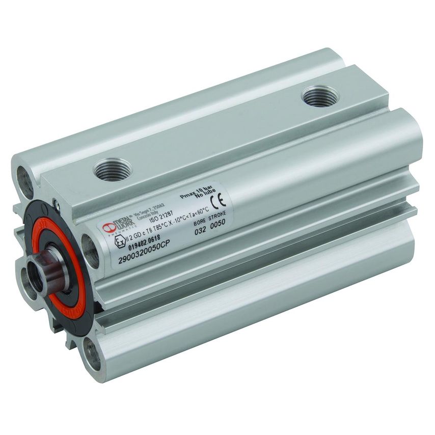 Metal Work 25mm Bore x 10mm Stroke Double Acting Liner Series Compact Cylinder -