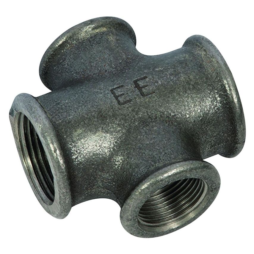 EE Black Un-Equal Cross 3/4in BSP x 3/8in BSP - EE-MI180-34-12N