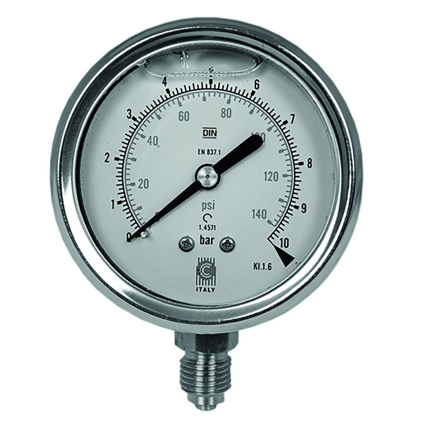 Hosefit 1/4in BSPP Glycerine Gauge 63mm Diameter - GB6360/04