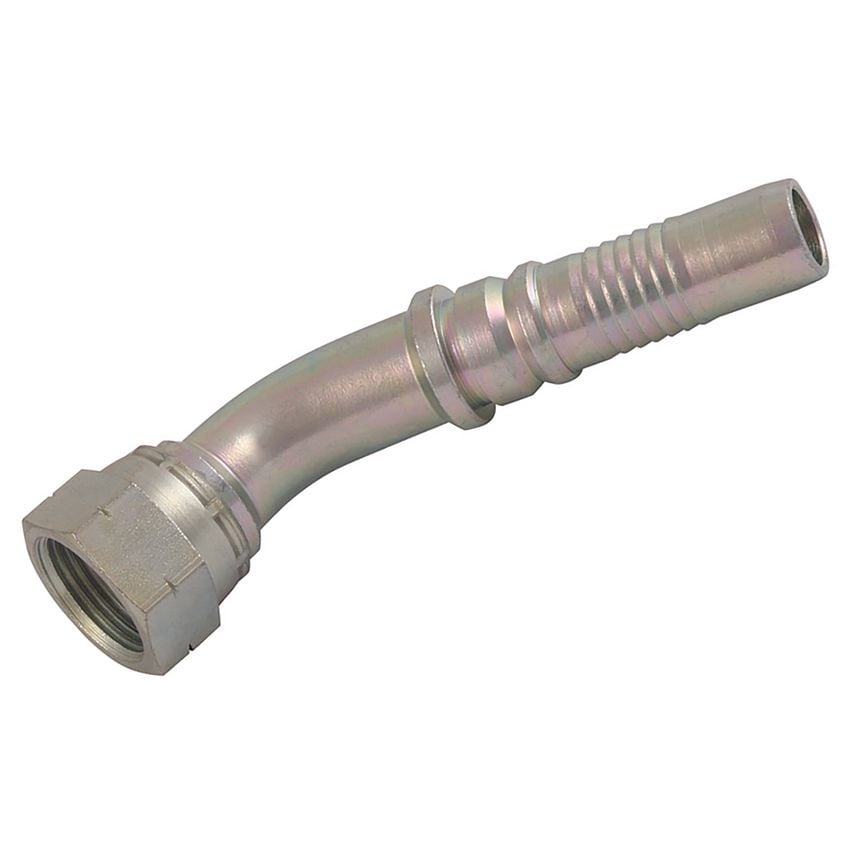 FT Pro 1.1/16in JIC Female Interlock 45 Swept Elbow 3/4in Hose ID - JMJICF45-17-
