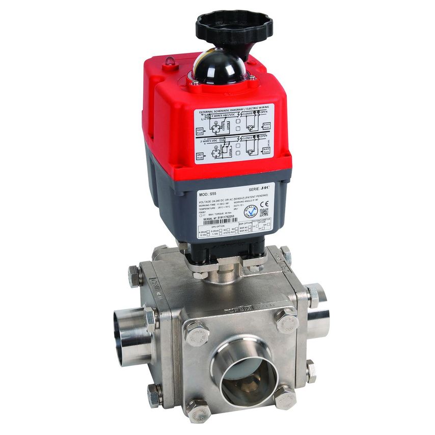 J+J 1.5 Inch Odbw Stainless Steel 3WL C/f With J4CS20 Manual Actuator - S20 2057