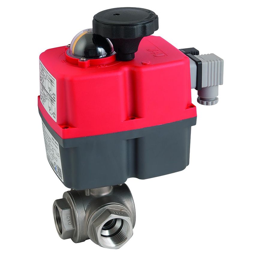 J+J 3/8in BSP SS 3-Way Ball Valve F/W J4CS20 Manual Actuatoruator - S20 2040-38