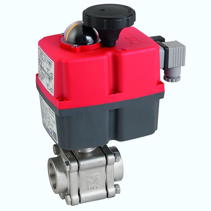 J+J 1.5 Inch Nbbw Stainless Steel Fsas Ball Valve With J4CS35 Manual Actuator -