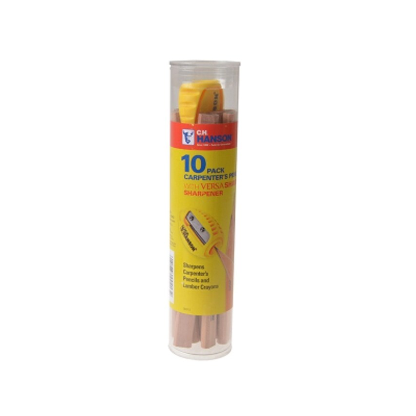 Hanson (Pack of 10) of Carpenter Pencils with VersaSharp Sharpener