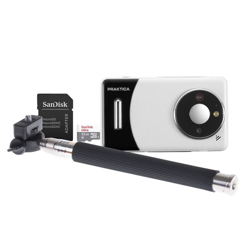 DZ13 Digital Camera 13MP Cmos Sensor HD Video Wide Angle Lens - Camera + Sandisk 32GB MicroSD Card + Selfie Stick
