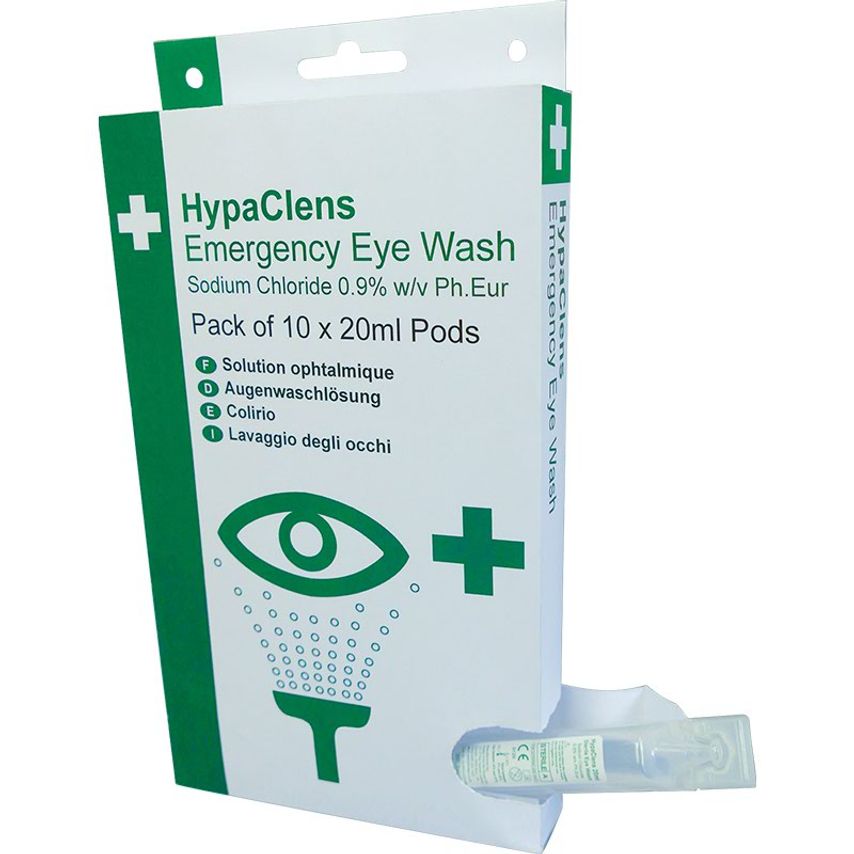 Emergency Eye Wash Dispenser - 10 x 20ml Pods