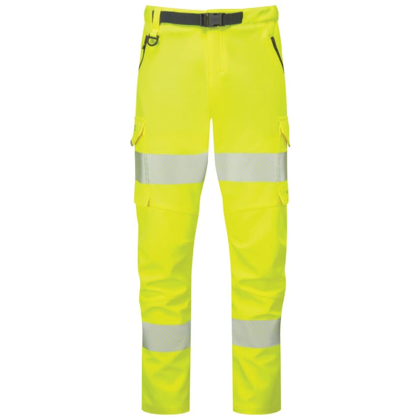Leo Workwear Starcross Ecoviz Women's Stretch Work Trouser Yellow Size 2XL-18-S