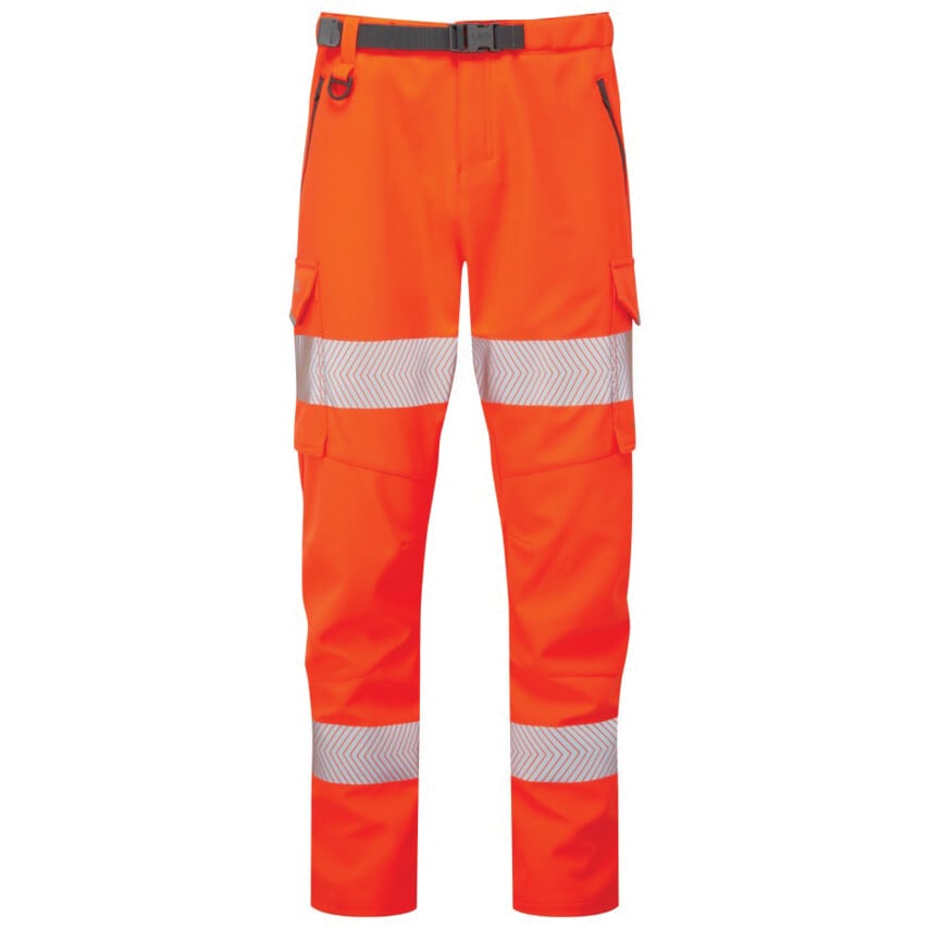Leo Workwear Starcross Ecoviz Women's Stretch Work Trouser Orange Size 4XL-22-R