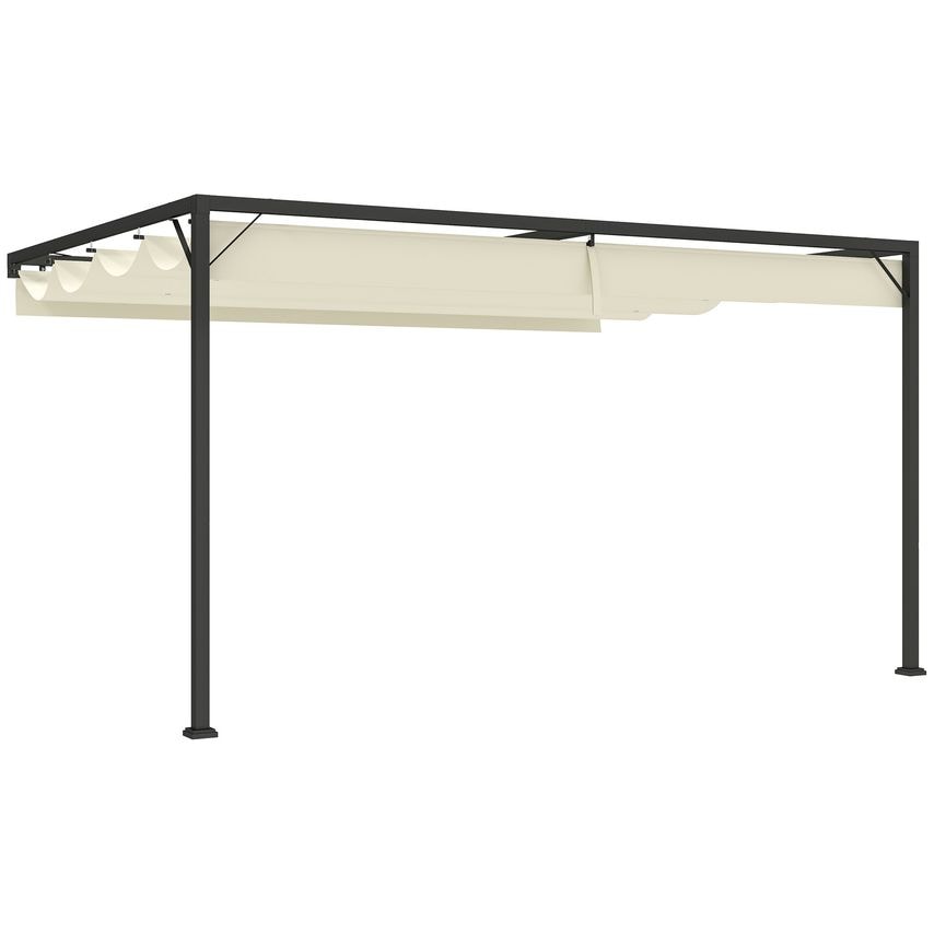 Outdoor Pergola Retractable Canopies, Wall Mounted