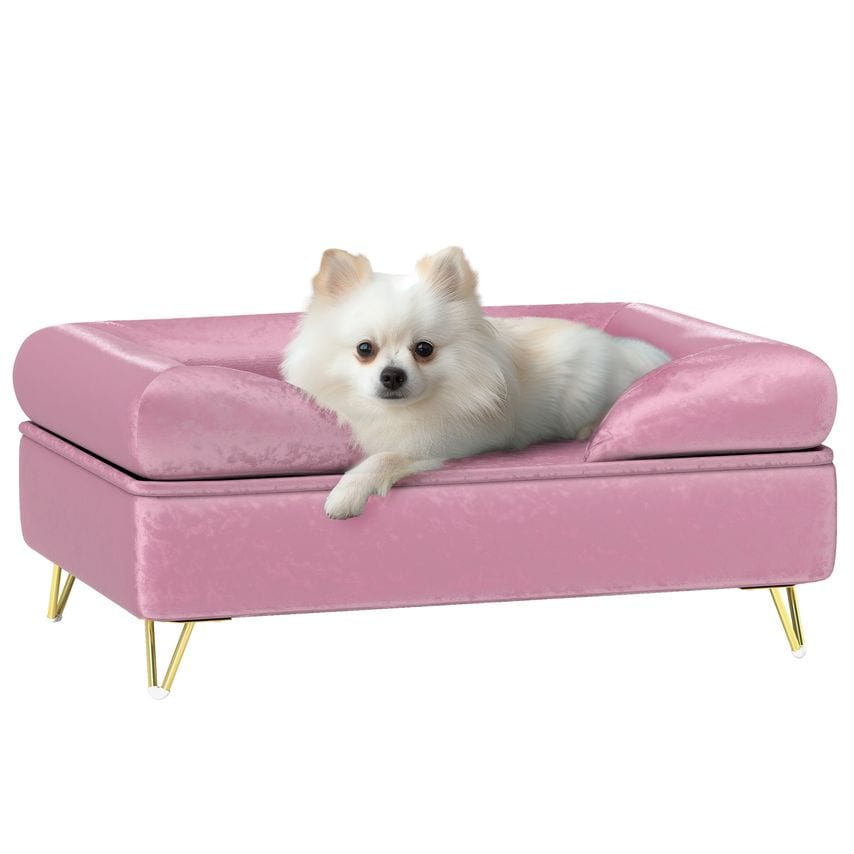 Dog Sofa Pet Couch with Removable Backrest Cushion Washable Cover