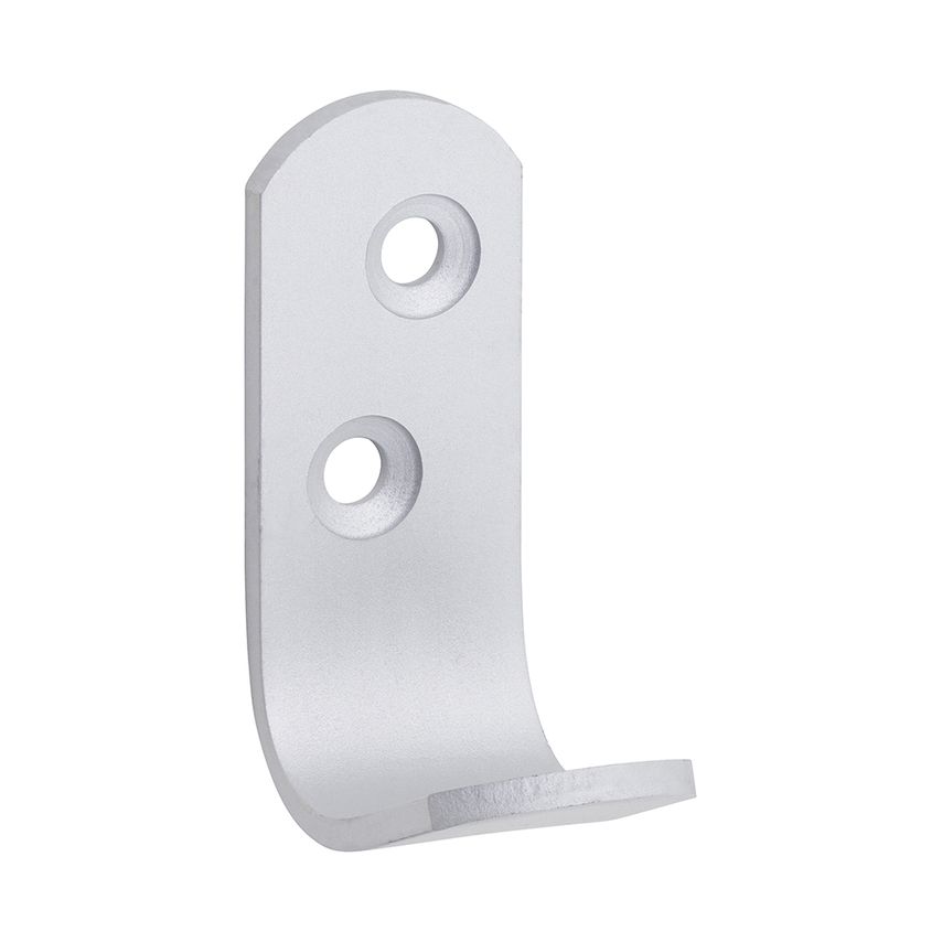 Single Robe Hook Satin Anodised Aluminium - 725142 - Pack of 2