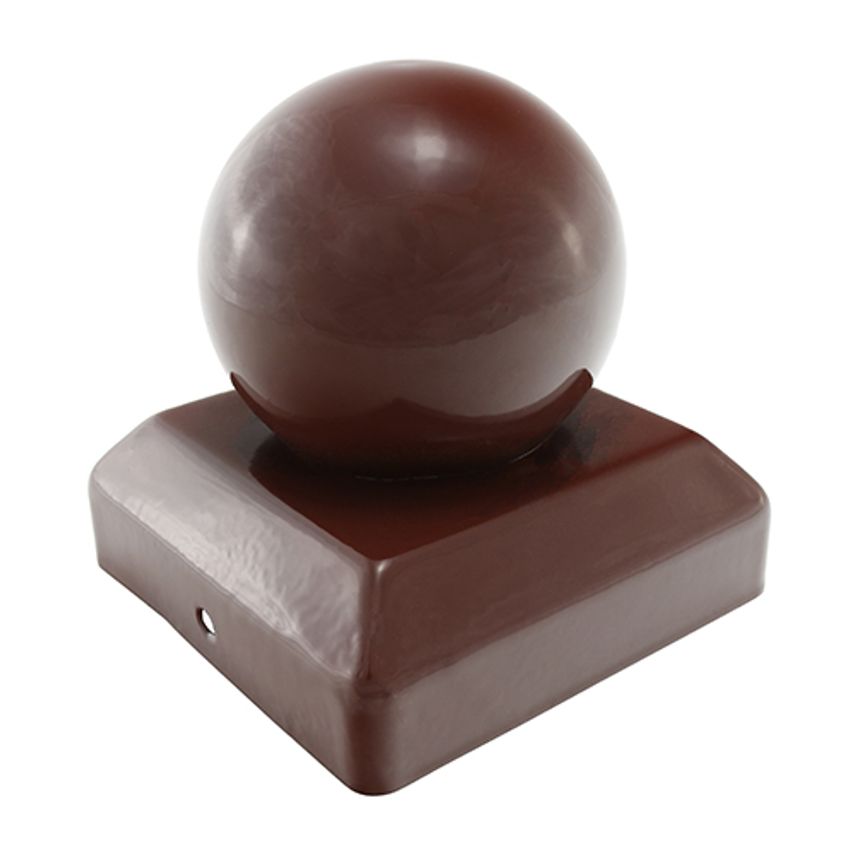 Ball Fence Post Cap Oxide Red - BPC75