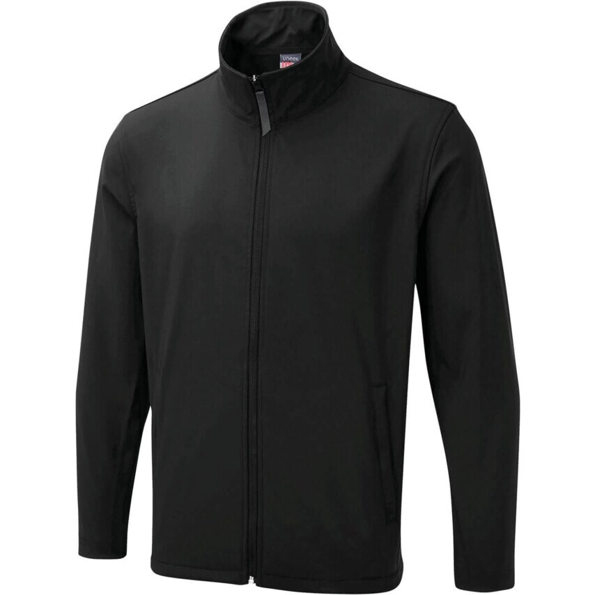 Uneek UX10 Ux Printable Softshell Black Jackets - Size Medium