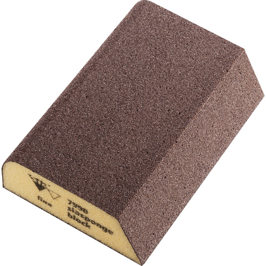 Sia Abrasives 7990 Siasponge Block Hard 69X98mmP100 Yellow (Pack of 120) - SIA20