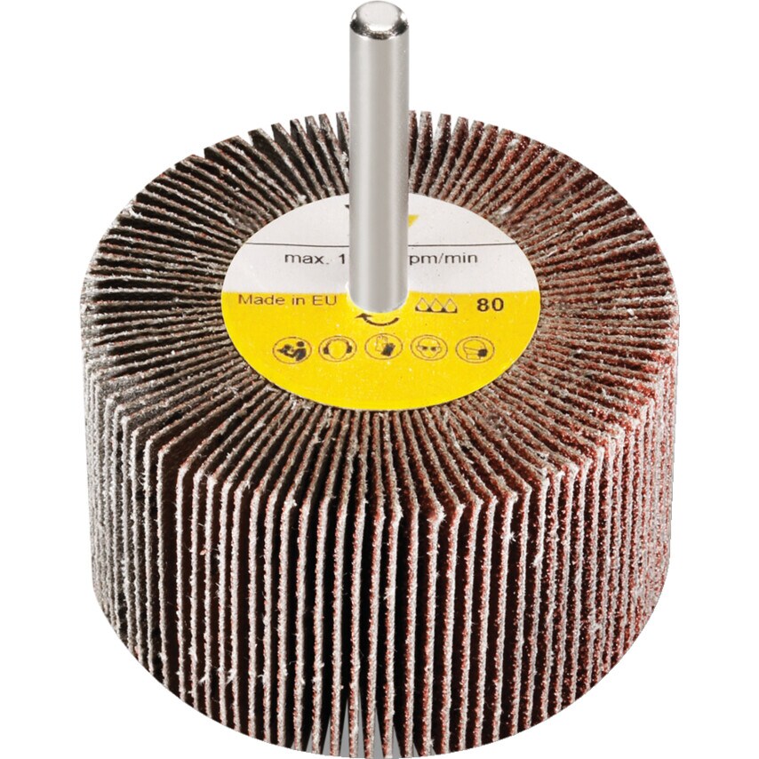 Sia Abrasives 2923 Sialox Fabric Flap Wheels with Shaft 25mm P40 (Pack of 10) -