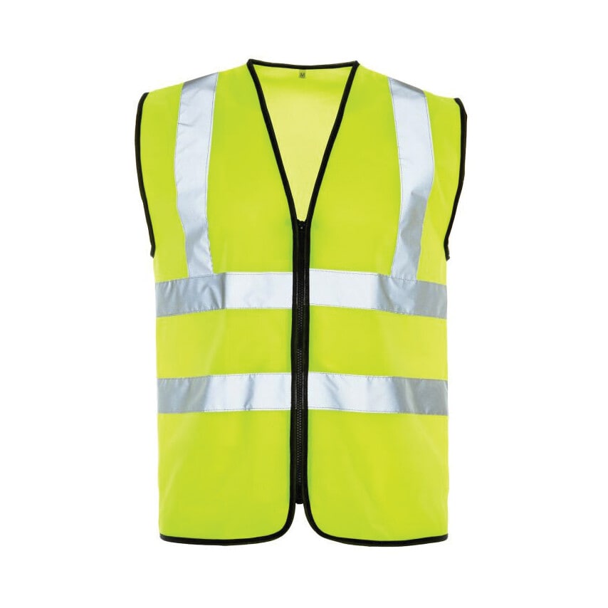 Supertouch Hi-Vis Yellow Zip Vest - Size XL