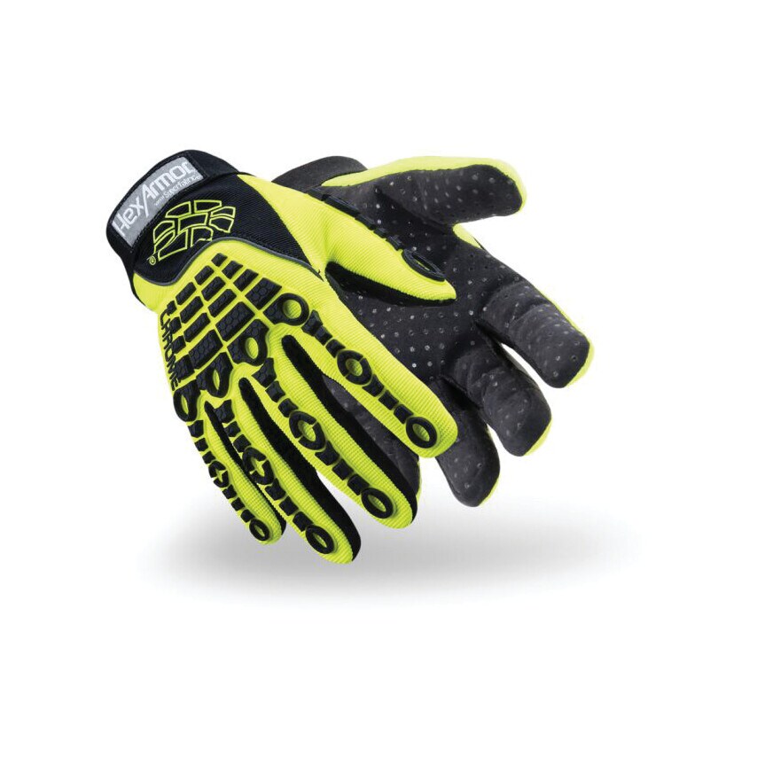 PlusGas HEX4026/XL Chrome Cut 5 Hi-Vis Gloves - Size 10