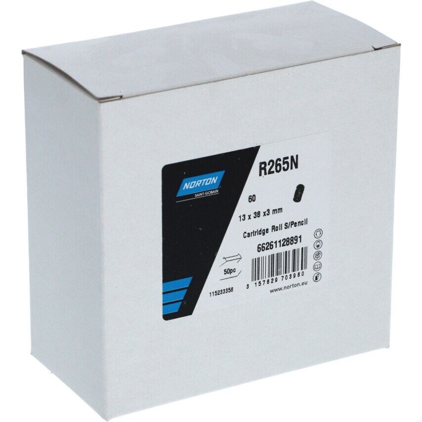Cartridge Roll 13X38X3MM 60 Grit Pack of 50